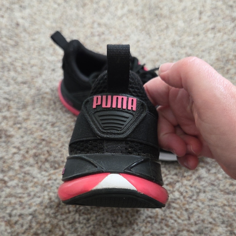 Puma Black and Pink Women's Sneakers Size 8 - Picture 10 of 12